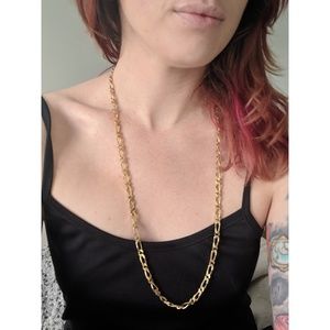 Monet Gold Toned Twisted Chain Loop Necklace